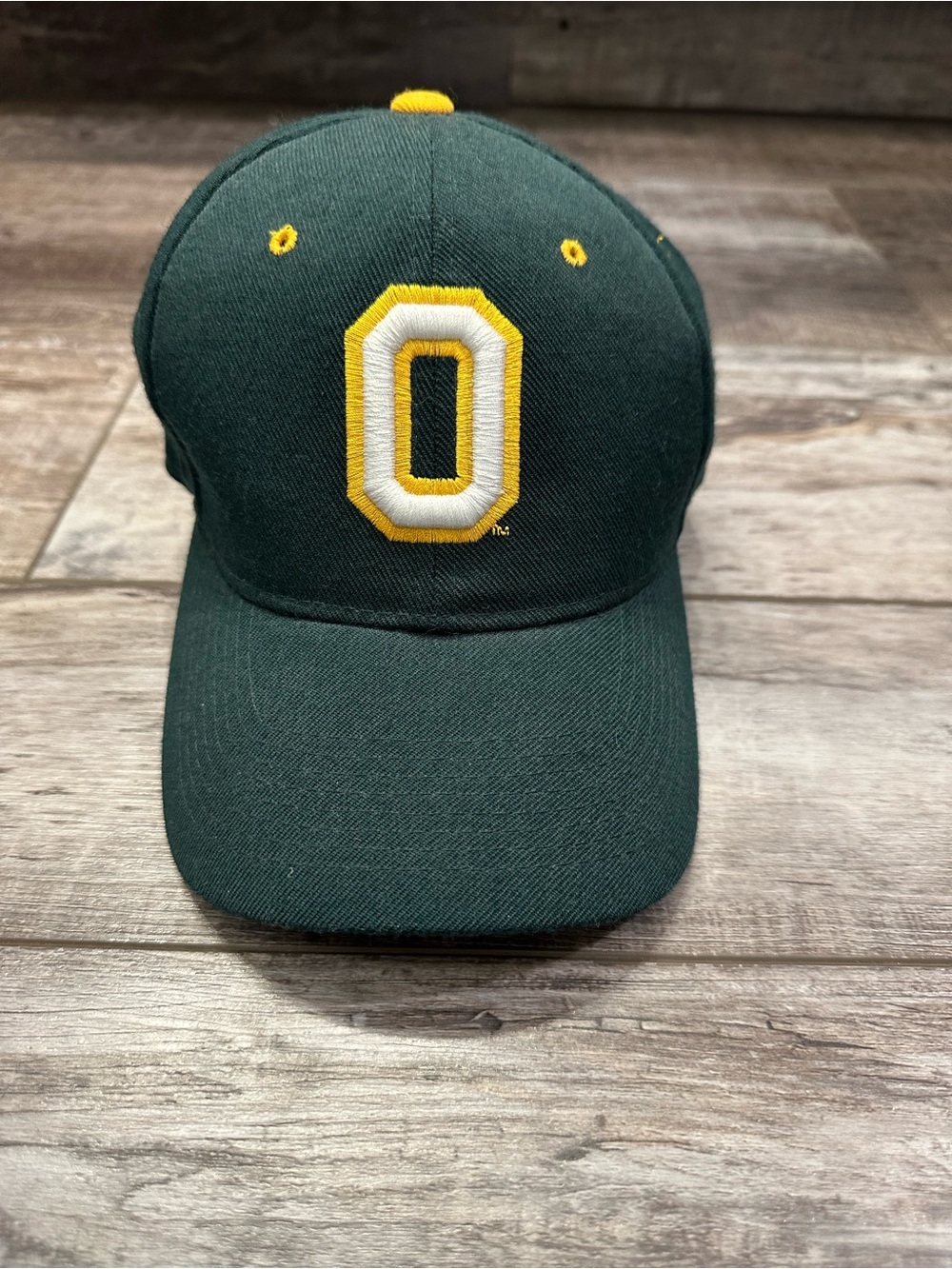 Zephyr Dark Green Baseball Cap with Yellow & White 'O' Patch Oregon State